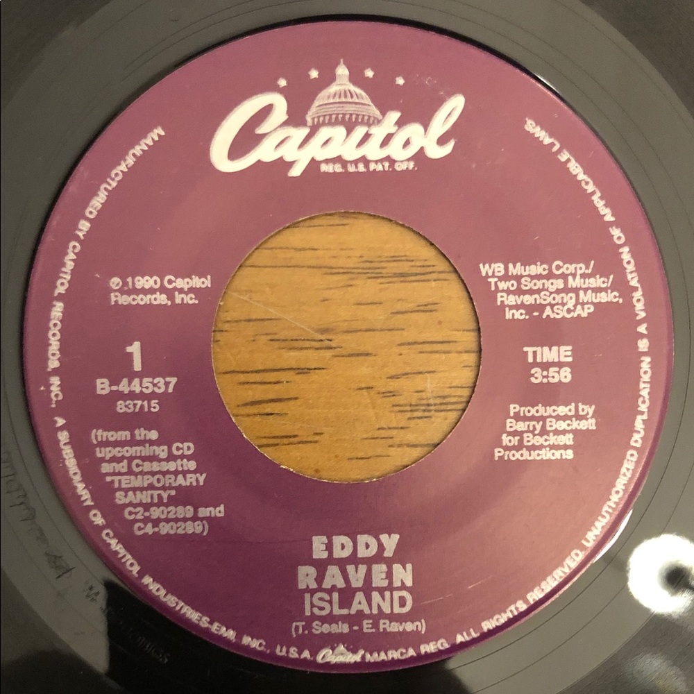 Eddy Raven Vinyl 45 Record A Woman’s Place